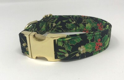 Mistletoe and Holly Dog Collar - image2